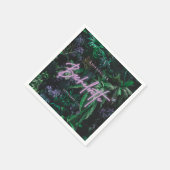 Modern felle paarse gordelneonbachelorette servet (Hoek)