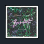 Modern felle paarse gordelneonbachelorette servet<br><div class="desc">Moderne paarse,  felle neon bachelorette-vormgeving</div>