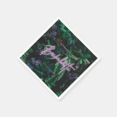 Modern felle paarse gordelneonbachelorette servet (Hoek)