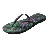 Modern felle paarse gordelneonbachelorette teenslippers (Schuin)