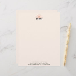 Modern Feminine Blush Pink Boho Sun Professional Briefhoofd