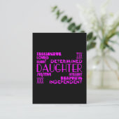 Modern Feminine Chic & Stylish Daughters Briefkaart (Staand voorkant)