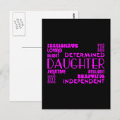 Modern Feminine Chic & Stylish Daughters Briefkaart (Voorkant / Achterkant)