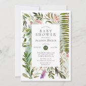 Modern Fern Greenery Baby shower Invitation Kaart (Voorkant)