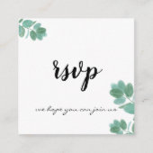 Modern Fern Trendy Elegant Calligraphy Botanical Informatiekaartje (Voorkant)