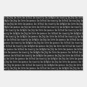 Modern Festive be Merry Peace Love Joy Inpakpapier Vel (Voorkant 3)