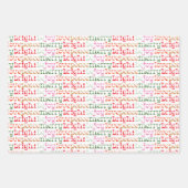 Modern Festive be Merry Peace Love Joy Inpakpapier Vel (Voorkant)