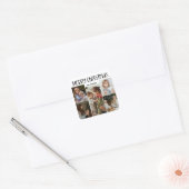 Modern Festive Casual Colorful Christmas 5 Photo  Vierkante Sticker (Envelop)
