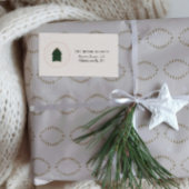 Modern Festive Christmas Tree  Etiket