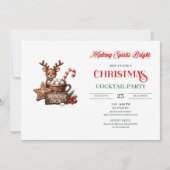 Modern Festive Cocktails Party stylish invitation Kaart (Voorkant)