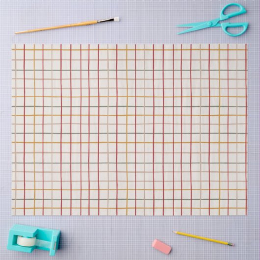 Modern Festive Colorful Grid Tissuepapier (Craft)