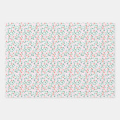 Modern Festive Dot Pattern Christmas Inpakpapier Vel (Voorkant 3)