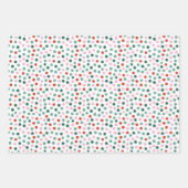 Modern Festive Dot Pattern Christmas Inpakpapier Vel (Voorkant 2)