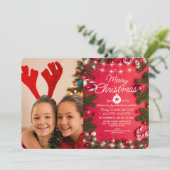 Modern Festive Holiday Greeting Kaart (Staand voorkant)