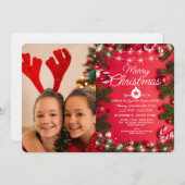 Modern Festive Holiday Greeting Kaart (Voorkant / Achterkant)