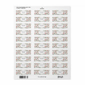 Modern Festive Holiday Simple Rustic Boho Etiket (Full Sheet)
