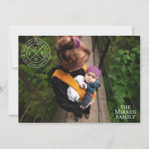 Modern Festive Seal Red Holiday-fotokaart