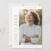 Modern Fete Gold Hij deed het foto afstudeerfeest Kaart (Achterkant)