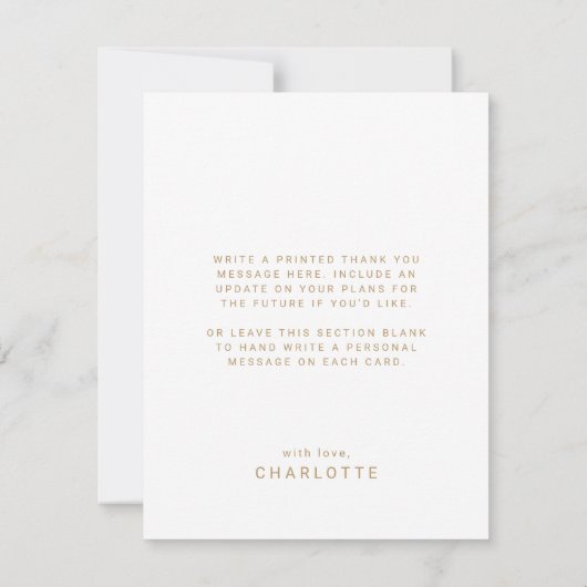 Modern Fete Gold Photo Arch Afstuderen Bedankkaart (Achterkant)