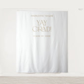 Modern Fete Gold Yay Afstudeerder Afstuderen foto  Wandkleed (Voorkant)