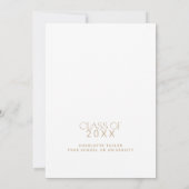 Modern Fete Gold Yay Afstudeerder Graduation Party Kaart (Achterkant)