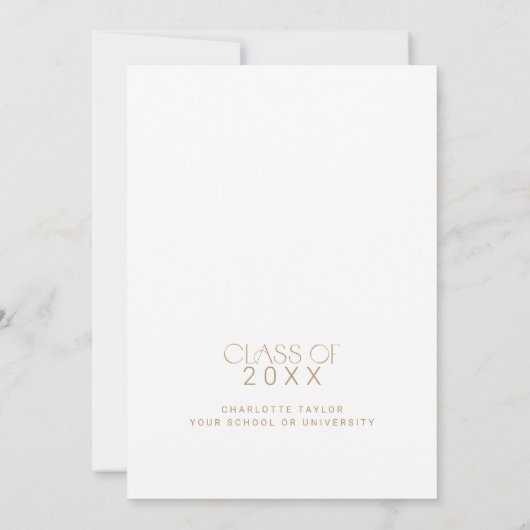 Modern Fete Gold Yay Afstudeerder Graduation Party Kaart (Achterkant)