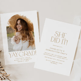 Modern Fete Gold ze deed het Photo Arch Afstuderen Kaart