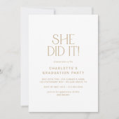 Modern Fete Gold ze deed het Photo Arch Afstuderen Kaart (Voorkant)