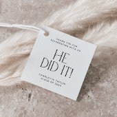 Modern Fete Hij deed het Dank je Afstuderen Bedankjes Labels