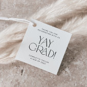 Modern Fete Minimal Yay Afstudeerder Dank u Afstud Bedankjes Labels