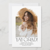 Modern Fete Minimal Yay Afstudeerder Photo Arch Af Aankondiging (Voorkant)