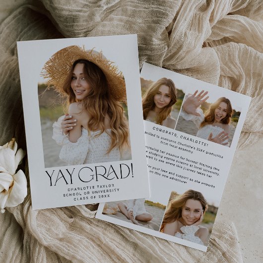 Modern Fete Minimal Yay Afstudeerder Photo Arch Af Aankondiging