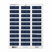 Modern Fete Navy Gold hij deed het Afstuderen teru Etiket (Full Sheet)