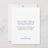 Modern Fete Navy Gold Photo Arch Afstuderen Bedankkaart (Achterkant)