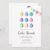 Modern Fiesta Easter Eggs Kaart (Voorkant / Achterkant)