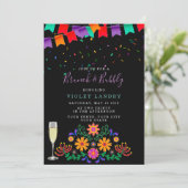 Modern Fiesta en Cactus Brunch en bubbly Kaart (Staand voorkant)