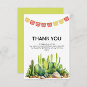 Modern Fiesta Thema Cactus Bruidsmeisje Bruiloftfe Bedankkaart (Voorkant / Achterkant)