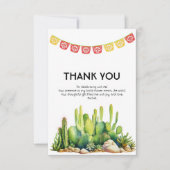 Modern Fiesta Thema Cactus Bruidsmeisje Feest Bedankkaart (Voorkant)