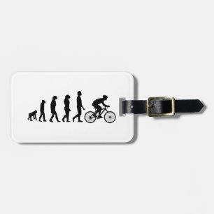Modern Fiets Schema voor Menselijke Evolutie Bagagelabel