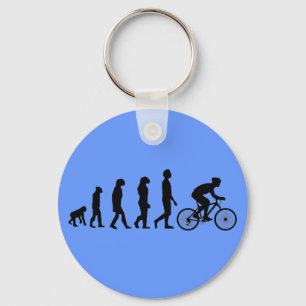 Modern Fiets Schema voor Menselijke Evolutie Sleutelhanger