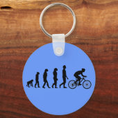 Modern Fiets Schema voor Menselijke Evolutie Sleutelhanger (Voorkant)