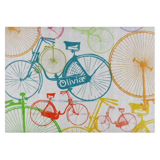 Modern fietsenhalverwege de middelbare eeuw snijplank (Voorkant)