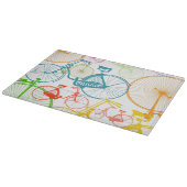 Modern fietsenhalverwege de middelbare eeuw snijplank (Hoek)