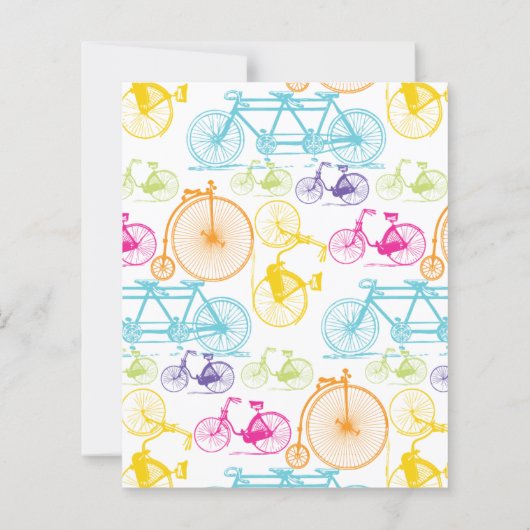  modern fietspatroon, helder kleurneonpatroon (Achterkant)