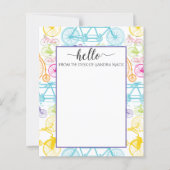  modern fietspatroon, helder kleurneonpatroon (Voorkant)