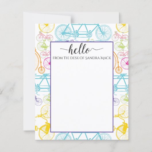  modern fietspatroon, helder kleurneonpatroon (Voorkant)