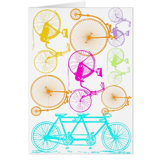 modern fietspatroon, helder kleurneonpatroon (Voorkant)