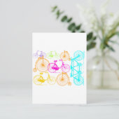  modern fietspatroon, helder kleurneonpatroon briefkaart (Staand voorkant)