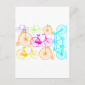  modern fietspatroon, helder kleurneonpatroon briefkaart (Voorkant)