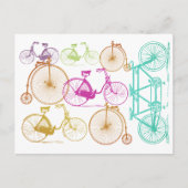  modern fietspatroon, helder kleurneonpatroon briefkaart (Voorkant)